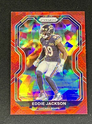 2020 Panini Prizm Prizms Red Ice #194 Eddie Jackson Chicago Bears