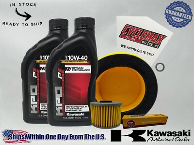 Cyclemax Standard 10W-40 Tune Up Kit fits 2021-2025 Kawasaki KLX300 w/ Plug