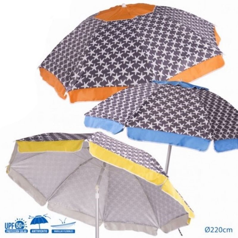 SOMBRILLA ANTIVIENTO VARILLA FIBRA DE VIDRIO 220CM (15432)