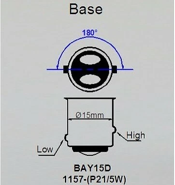 Ampoules LED BAY15D P21/5W Rouge COB 1157 Feux de Recul Freins stop 12v 2pcs - Photo 3/3