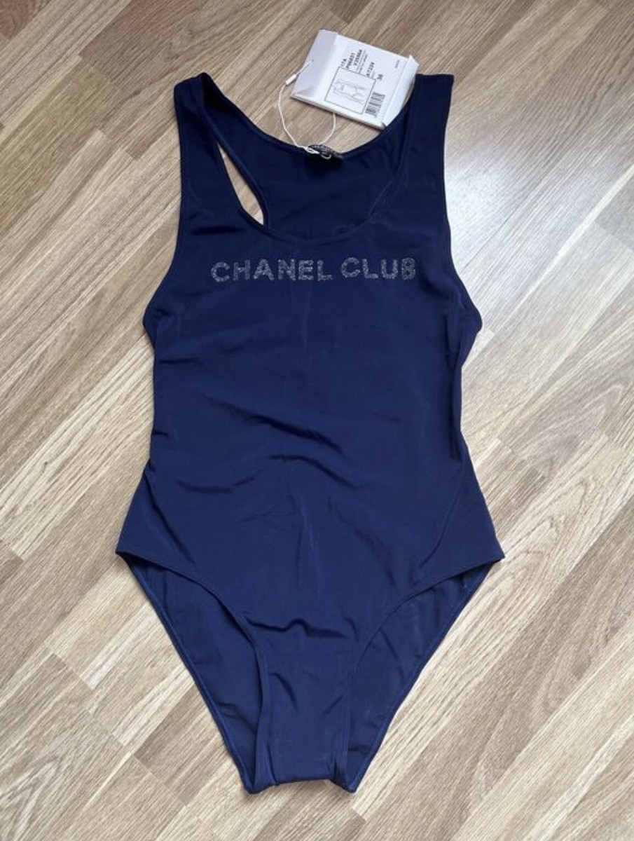 NEW Gorgeous Authentic Chanel Club Navy Blue One Piece