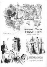 Summer Theatre Vignettes -  Six Views - 1933  -  Original Prints