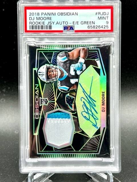 DJ Moore Panini Obsidian Rookie Jersey Autographs #RJDJ Electirc Etch Green