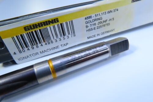 NEW GUHRING 7/16-20UNF H5 HSS-E GOLDRING IGNATOR SPIRAL POINT PLUG HAND TAP - Picture 3 of 4