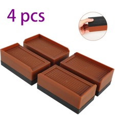 4Pcs Heavy Duty Bed Chair Risers Adjustable Feet Leg Lift Furniture Raisers L