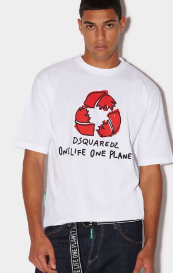 DSQUARED2 Recycle Leaf T-shirt Size Large GENUINE RRP £250 #N10