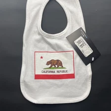 Baby Bib California Flag White