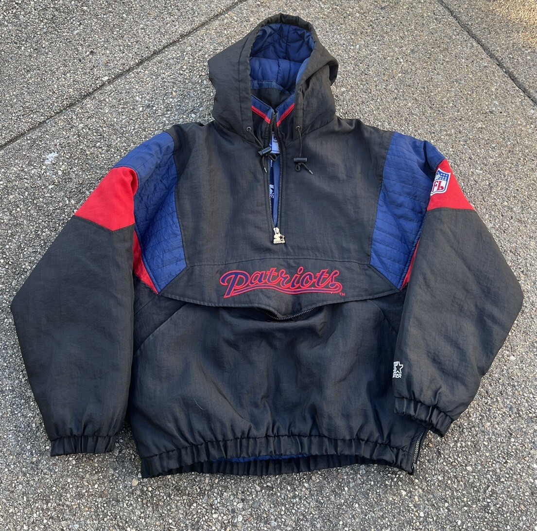 デッドストック！STARTER×PATRIOTSパファー ナイロン ジャケット Vtg New England Patriots Vintage Starter 1/4 Zip Pullover