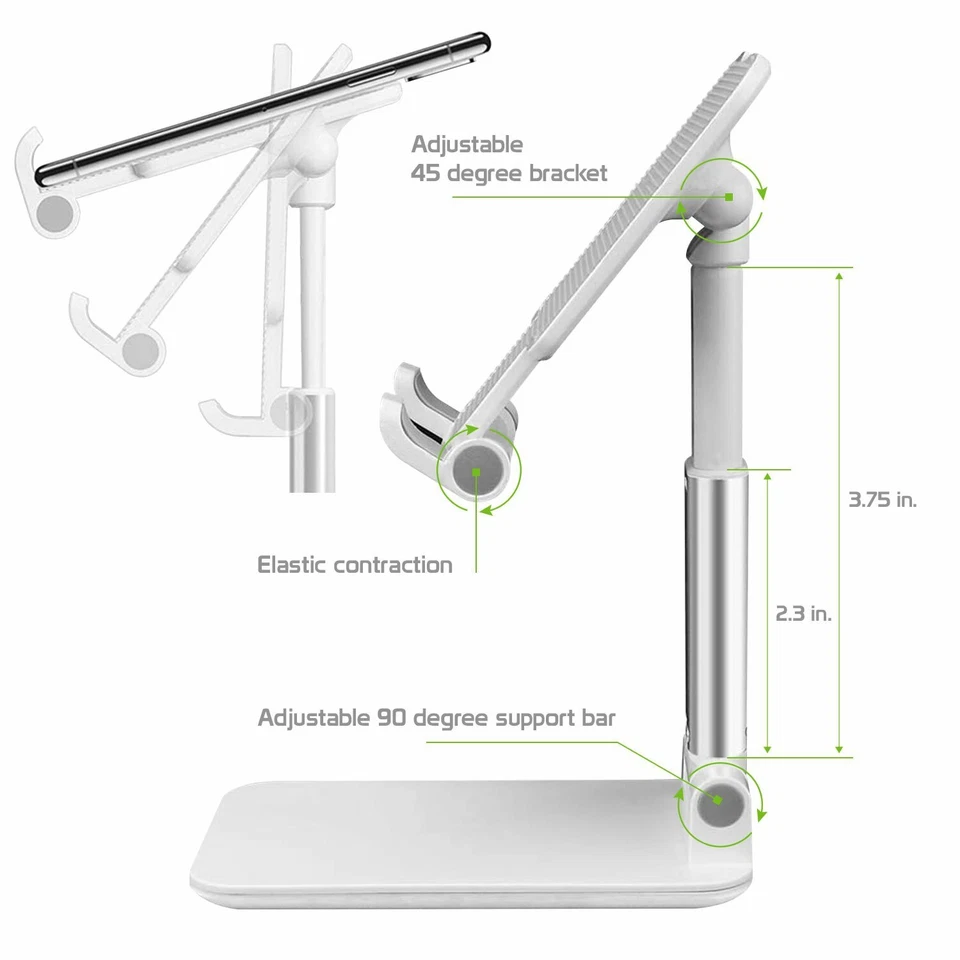 Adjustable Desktop Smartphone and Tablet Holder Stand Foldable Heavy Duty Mount - Image 4 of 4