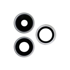 Glass Camera Lens Bezel Set Back 3 Parts iPhone 15 Pro 15 Pro Max White Titanium