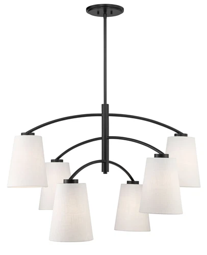 Minka Lavery Headington 6 Light Chandelier, Coal - Picture 3 of 6