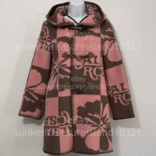 Alba Rosa Pink Brown Duffle Blanket Coat Gyaru Vintage Manba Yamanba Old School