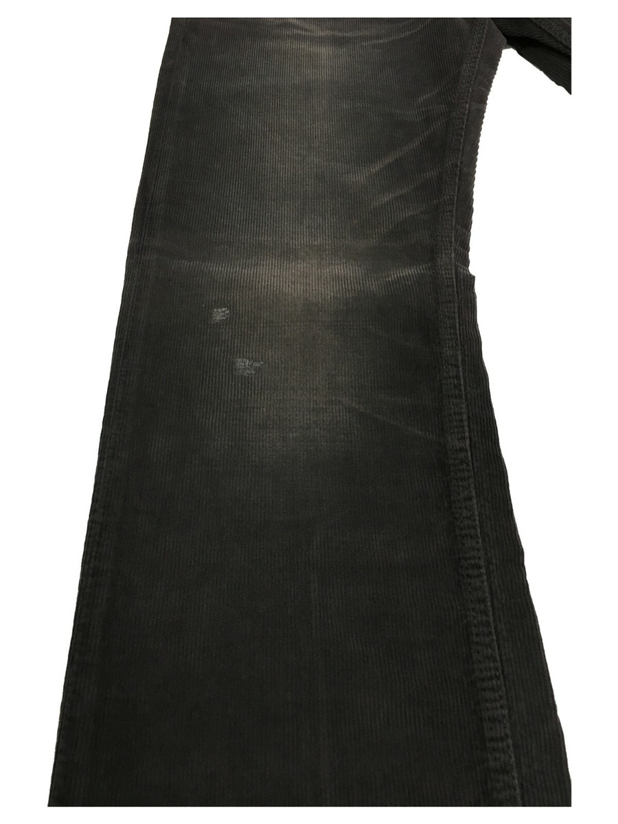 Jeans Homme Dondup 'Music' En Velours Gris - Coupe Basse, Lavage Old - 100% Coton - Made In Italy - Neuf Avec étiquettes