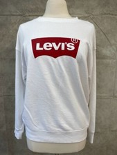 Levi's Women's White Sweatshirt Long Sleeve Size L