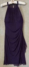 Davids Bridal Dress 2 Purple Cocktail Party Sleeveless Ruched Drape Sexy Bodycon
