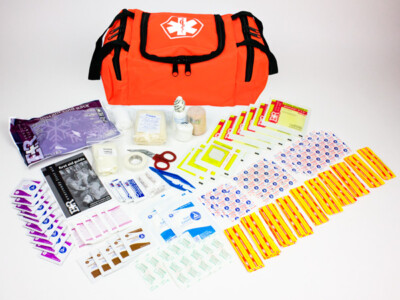EVER READY FIRST AID KIT FOR 25 PERSON WITH FIRST RESPONDER BAG - ORANGE