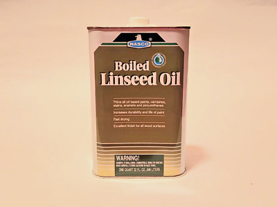 Vintage NASCO Boiled Linseed Oil (1-Quart) New/Old Stock - Factory Sealed (1995)