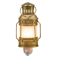 Sea Lantern Night Light Plug In Metal Glass