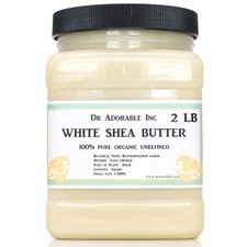 Premium High Quality White Shea Butter Unrefined Raw Pure & Organic 32 oz/2 lb 
