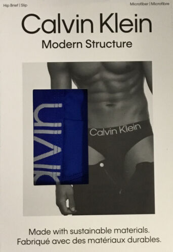 Calvin Klein Men's Modern Structure Micro Hip Brief, Blue, Size XL