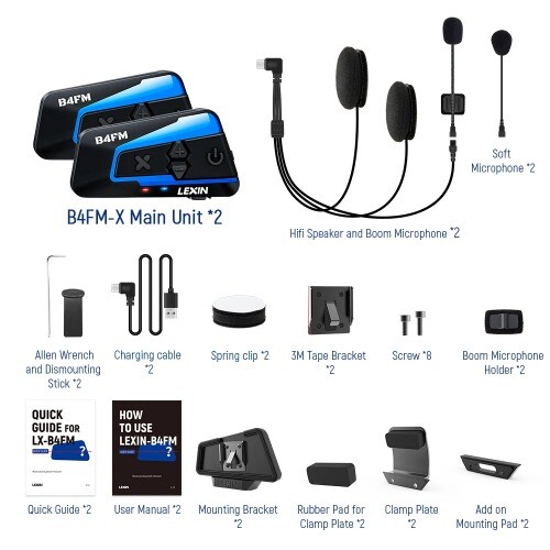 Hot Bluetooth Motorrad Gegensprechanlage Helm Kopfhörer, BT 5.0 Wireless Interphone Neu - Bild 8 von 14