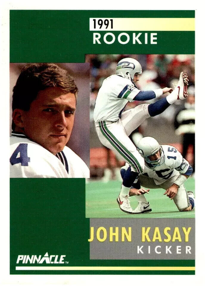 1991 PINNACLE Football ROOKIE Trading Card #311 - JOHN KASAY 1991 PINNACLE Football ROOKIE Trading Card #311 - JOHN KASAY