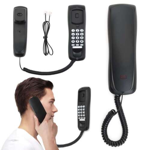 US Desktop Przewodowy telefon stacjonarny Telefon stacjonarny Telefon stacjonarny Montaż ścienny do biura domowego - Zdjęcie 2 z 17
