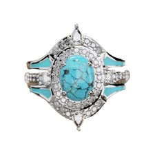 Ring Size 7 Silver Plated Stacking Boho Rings Set