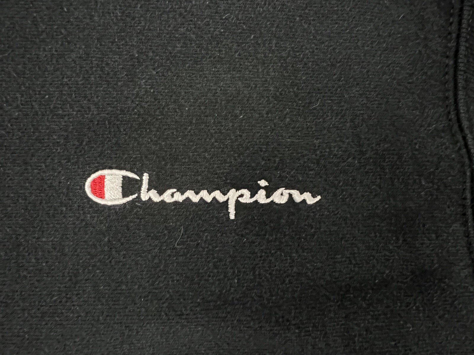 Champion Reverse Weave Black Script Spell Out Pul… - image 2