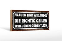 Holzschild Spruch 27X10Cm Frauen Sind Wie Autos Geschenk Deko Schild Wooden Sign