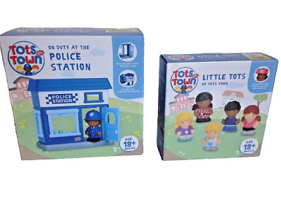 Polizeistation mit Polizist und Little Tots of Tots Town 5 Figuren Tschad Valley