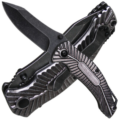 Smith & Wesson Taschenmesser stonewashed Finish Alugriff Flipper Daumenpin Clip