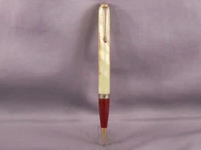 Vintage 0.9 mm Advertising Pencil-Burgundy and Pearl-working--Little Rock Ark.