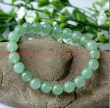 Pretty Natural 6/8/10/12mm Green Aventurine Gemstone Round Beads Bracelet 7.5in