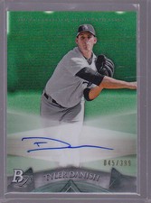 2014 Bowman Platinum Prospect Autographs Green Refractor #APTD Tyler Danish /399
