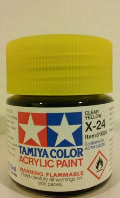 Tamiya acrylic paint X-24  Clear Yellow  23ml