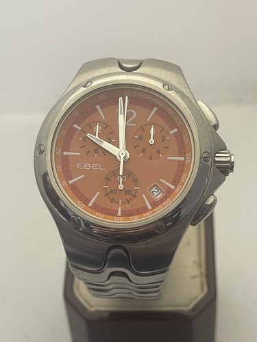 Ebel men’s watch sport wave orange face 9251K51
