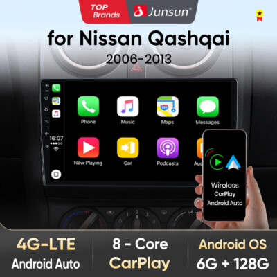 Für Nissan Qashqai J10 2007-2016 GPS Navi Autoradio Android 13 Bluetooth FM RDS