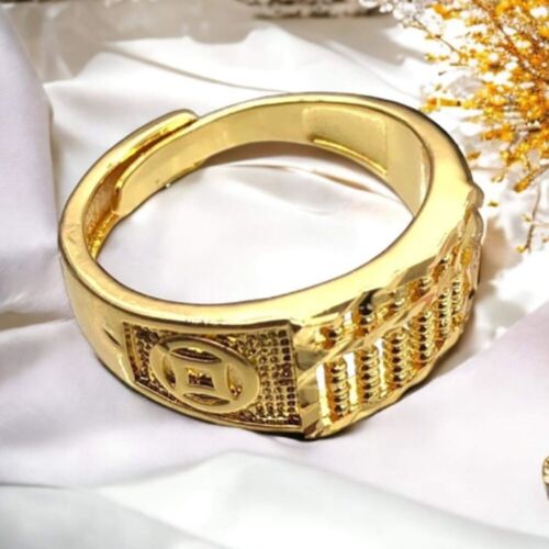 Anello Prosperità Abaco Cerchio Regolabile Gioielli Regalo Donna Uomo Festa Matrimonio - Foto 5 di 13