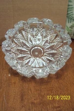 Cut Glass Large Glass Ashtray