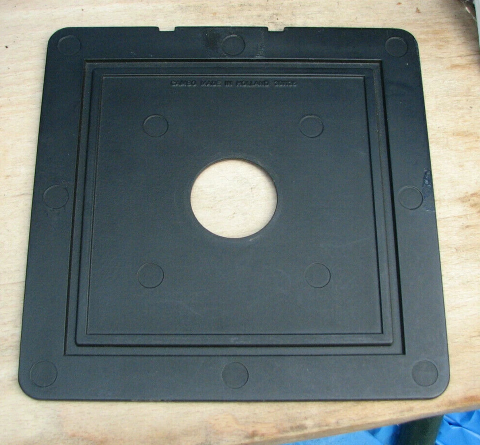 Cambo SC etc Monorail 10x8 5x7 5x4 lens board copal compur 0   34.7mm hole - Image 2 of 3