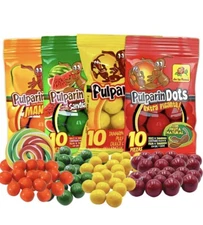 Pulparindo 40 Pcs Mexican Candy Colorful Bite Size Hard Shell w/ Tamarind