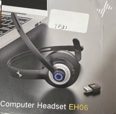 Wireless Computer Headset with microphone EH06