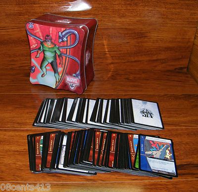 Marvel VS System Dr. Octopus Trading Card Game Tin Box With 153 Trading Cards