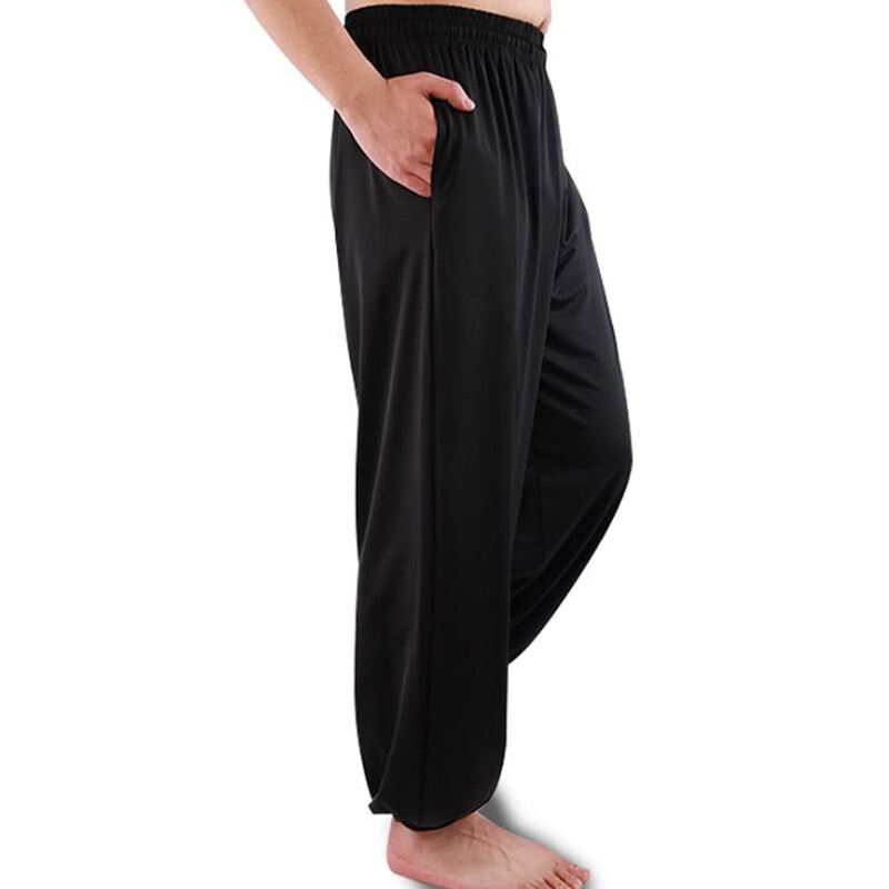 Men Chinese Kung Fu Tai Chi Pants Stretch Breathable Martial Arts Trousers DR Trouble