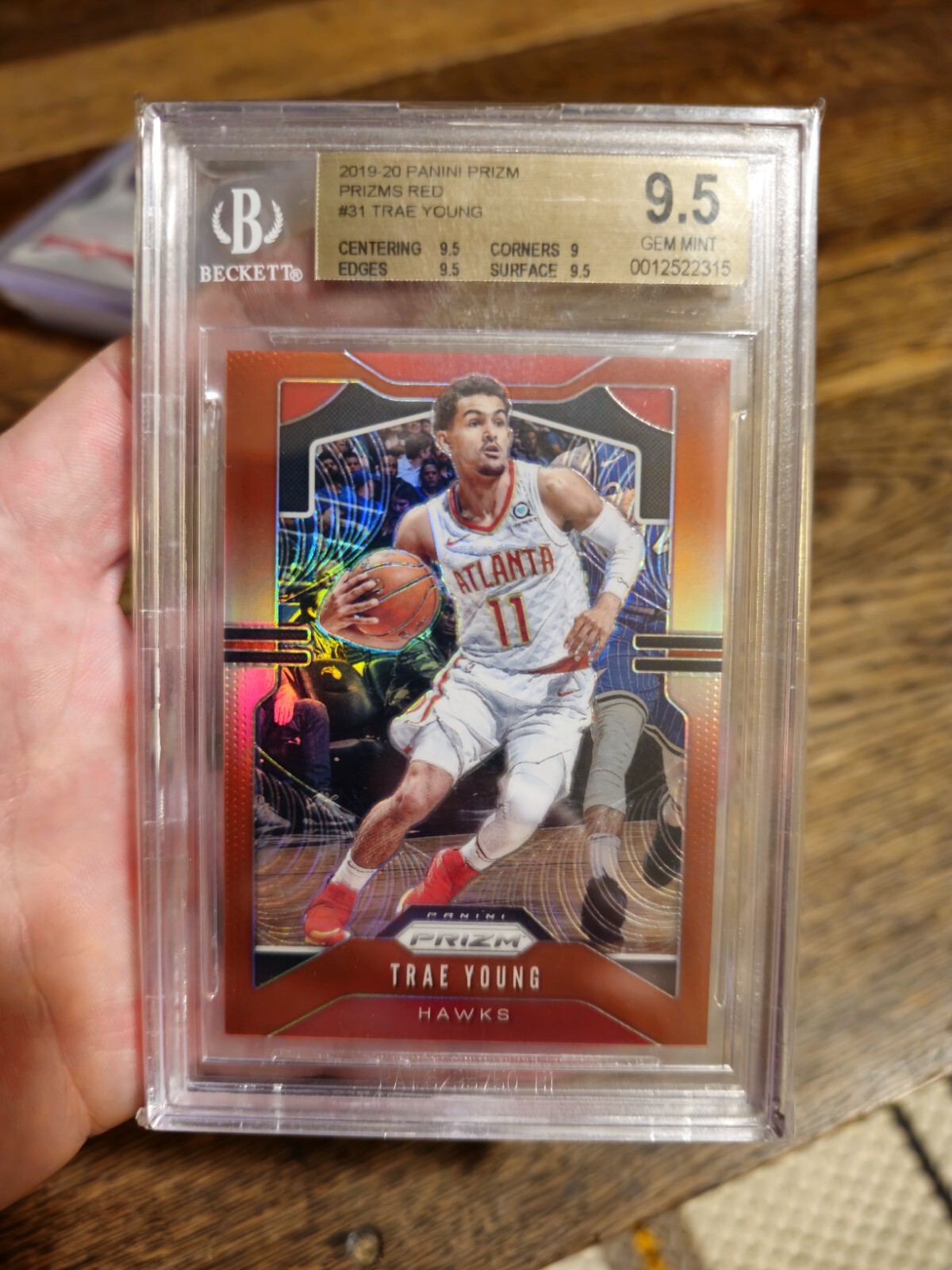 TRAE YOUNG 2019 PANINI PRIZM #31 BGS 9.5 FAST BREAK BLUE PRIZMS /175