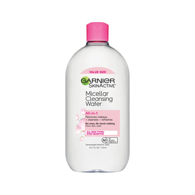 Skinactive Micellar Cleansing Water All in 1 Makeup Remover Face Cleanser 23.7Fl