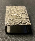 Vintage Sterling Silver S. Kirk & Son Floral Repousse Match Box Cover Holder 21g