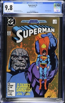 Superman #3 CGC NM/M 9.8 White Pages Darkseid! The New Gods! DC Comics 1987