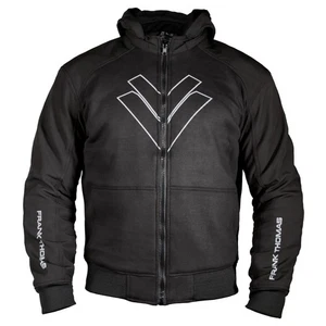 Frank Thomas Burner Motorcycle Hoodie Mens Black Silver